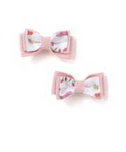 【日本製】【お揃い】リバティ(BluebellFields)プリント ヘアクリップ2点セットベビー