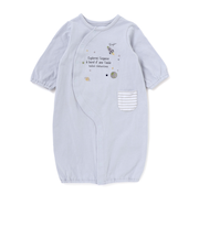 【お揃い】天竺宇宙モチーフ刺しゅう長袖2WAYオール(50~75cm)