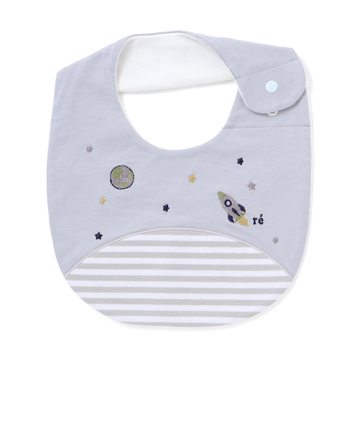 【お揃い】天竺宇宙モチーフ刺しゅうスタイ(70~80cm)