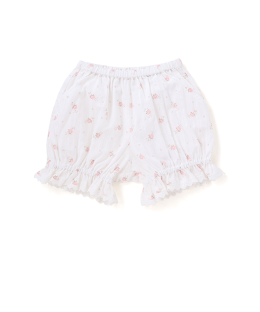 【お揃い】花柄裾レースフリルブルマ(80~90cm)