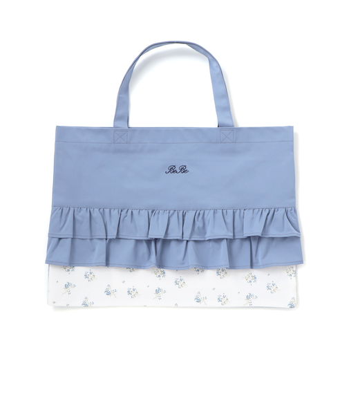 花柄切り替えフリルレッスンバッグ