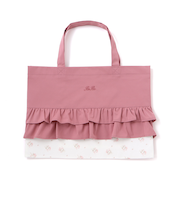 花柄切り替えフリルレッスンバッグ