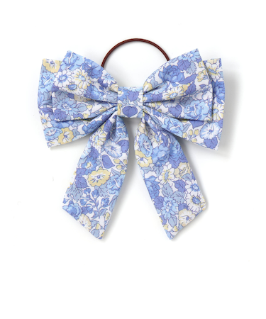 【日本製】【お揃い】リバティ(leontyne dream)プリントタナローンリボン型ヘアゴム