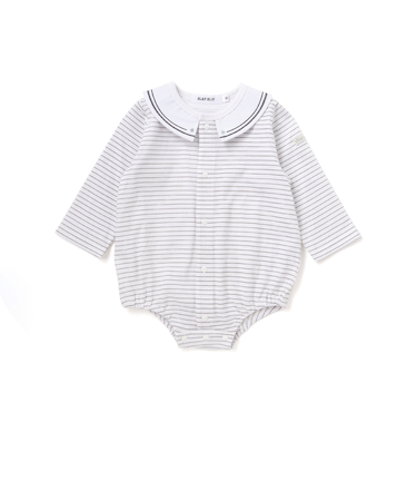 ドットボーダー襟付きボディミニベビー(70~80cm)