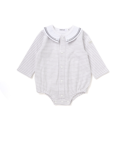 ドットボーダー襟付きボディミニベビー(70~80cm)