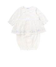 お花レース襟付きレーススカートドッキング2WAYオールベビー(50~70cm)