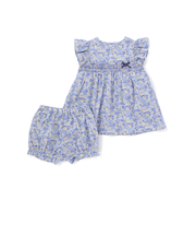 【日本製】【お揃い】リバティ(leontyne dream)タナローンプリントワンピース＋ブルマセットベビー(70～90cm)