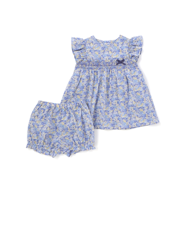 【日本製】【お揃い】リバティ(leontyne dream)タナローンプリントワンピース＋ブルマセットベビー(70～90cm)