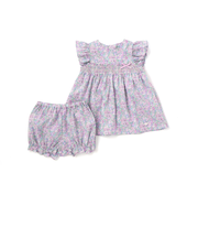 【日本製】【お揃い】リバティ(leontyne dream)タナローンプリントワンピース＋ブルマセットベビー(70～90cm)