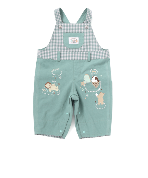 デニムツイルチェック切り替えサロペットベビー(70~80cm)