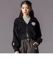 ウエスタン短丈ジップアップパーカー(130~160cm)