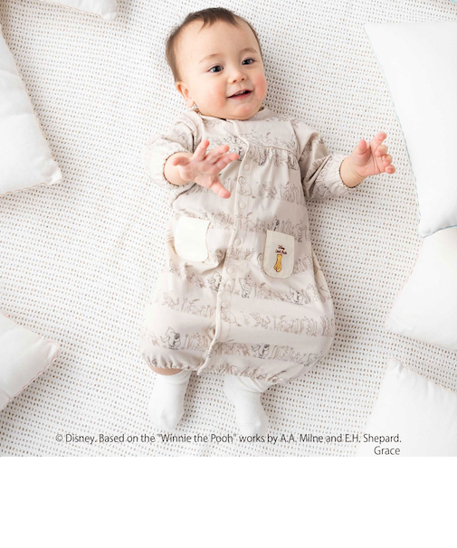 【お揃い】【クラシックプー】2WAYオール(50~75cm)