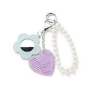 ハートフラワーミラー＆ハートコーム付きストラップ