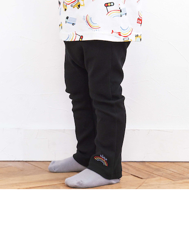 【スララク/防汚加工/オーガニックコットン】前後フリーで時短！パパパッと穿ける前向きパンツ(80~120cm)