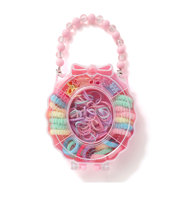 ハートミラーケース付きヘアアクセサリーセット