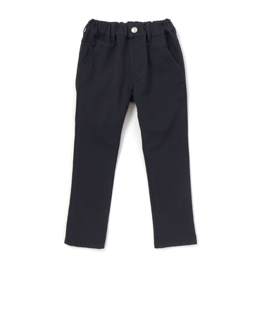 ストレッチツイルロゴ刺しゅうストレートロングパンツ(90~160cm)