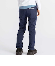 ストレッチツイルロゴ刺しゅうストレートロングパンツ(90~160cm)