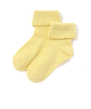 パールモチーフ折り返しソックス(11~24cm)