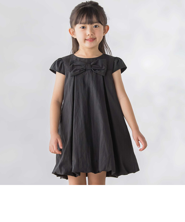センターリボンバルーンシルエットワンピース(95~150cm)