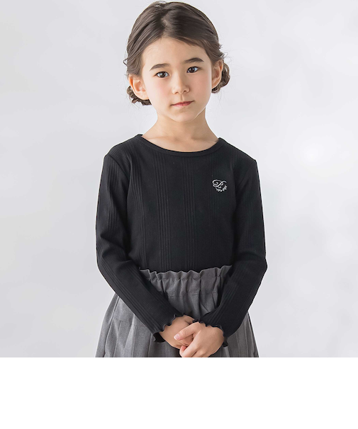 シンプルリブTシャツ(95~150cm)