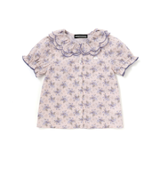 バラ柄スカラップ襟半袖ブラウス(95~150cm)