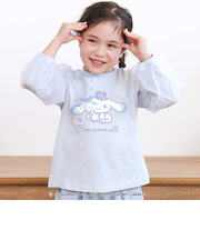 シナモロールポムポムプリンフロントプリント袖チュールTシャツ(80~130cm)