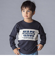 バイカラーロゴ裏毛トレーナー(100~160cm)