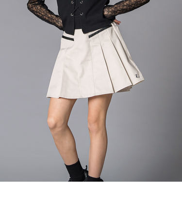 レザーポケット プリーツスカパン(130~160cm)