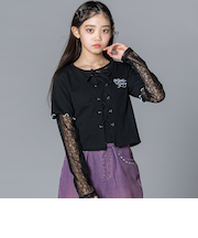 チュールレースアップTシャツセット(130~160cm)