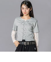 チュールレースアップTシャツセット(130~160cm)