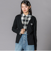 チェックシャツ×リブカーディガンセット(130~160cm)