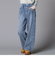 スタッズデニムワイドパンツ(130~160cm)