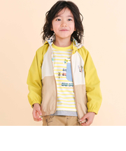 はたらく車・恐竜ラグランリバーシブルタフタジャケット(80~130cm)