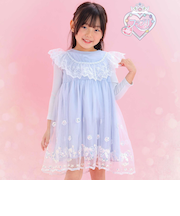 【スラプリ】チュール刺しゅうジャンパースカート(90~130cm)