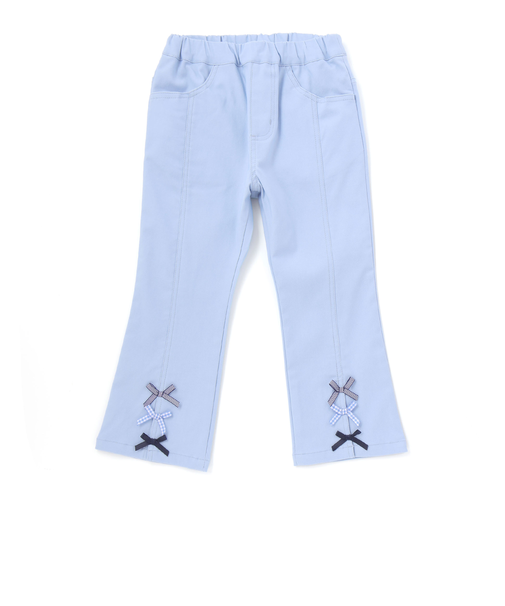 裾リボン付きストレッチツイルパンツ(80~130cm)
