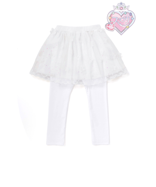 【スラプリ】立体お花ラメチュールフレアスカパン(80~120cm)