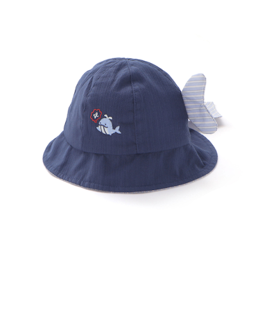 アニマルクマクジラ恐竜日よけ付きハットベビー(46~48cm)