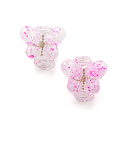 バタフライクリアヘアクリップ2個セット