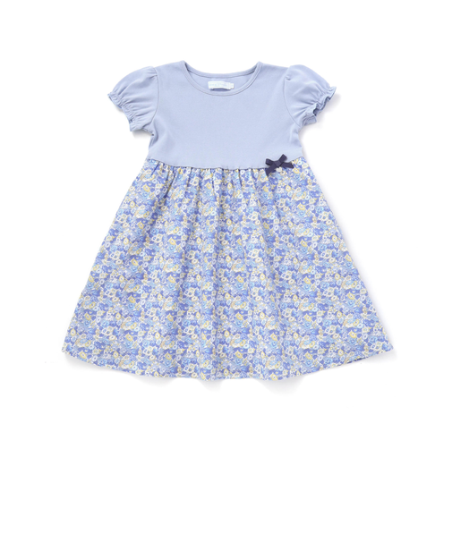 【日本製】【お揃い】リバティ(leontyne dream)プリントタナローン フライス切り替えワンピース(90~140cm)