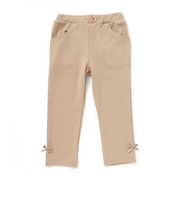 【抗菌防臭】ミラノリブリボン付き8分丈クロップドパンツ(90~130cm)