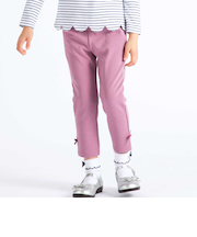 【抗菌防臭】ミラノリブリボン付き8分丈クロップドパンツ(90~130cm)