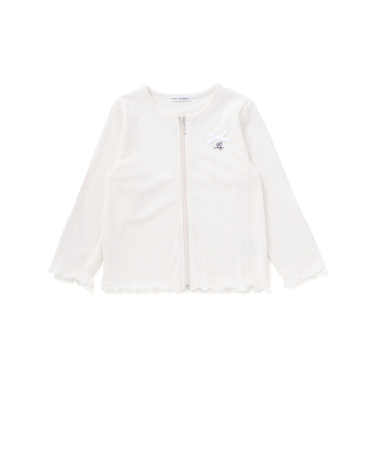 【UVカット・速乾】袖丈調節針抜きテレコ長袖ZIPカーディガン(90~130cm)