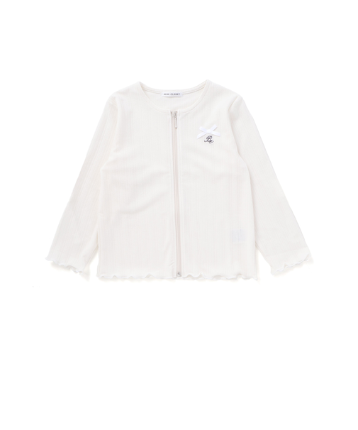 【UVカット・速乾】袖丈調節針抜きテレコ長袖ZIPカーディガン(90~130cm)