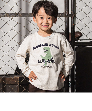 恐竜コード刺しゅうロゴTシャツ(80~140cm)