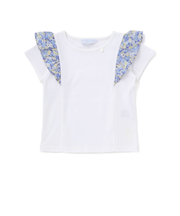 【日本製】【お揃い】リバティ(leontyne dream)プリントタナローン フリルデザインTシャツ(90~140cm)