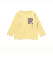 【抗菌防臭・UVカット】タフタポケットロゴプリント天竺長袖Tシャツ(90~130cm)