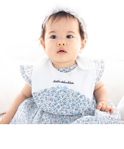 【お揃い】リバティプリント花柄スカラップスタイ