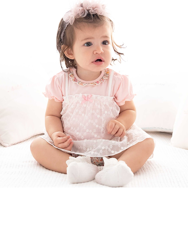 【お揃い】チュニック半袖Tシャツ＆リバティプリント花柄ブルマセット(70~90cm)