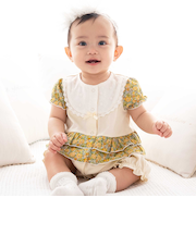 【お揃い】リバティプリント異素材ミックスカバーオール(70~80cm)