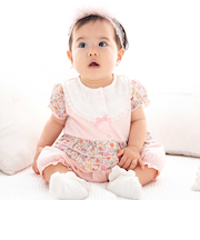 【お揃い】リバティプリント異素材ミックスカバーオール(70~80cm)